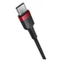 Baseus Cafule USB-C USB-C töltőkábel, 100W,1m, fekete-piros/fekete-szürke
