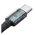 Baseus Cafule USB-C USB-C töltőkábel, 100W,2m, fekete-piros/fekete-szürke