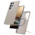 Spigen Silicone Fit MagFit Samsung Galaxy S25 Ultra tok, Natural Titanium, átlátszó
