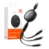 Mcdodo 3in1 töltő- és adatkábel USB / USB-C / Lightning / MicroUSB 3,5A, max- 1,2m, fekete