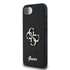 Guess PU Fixed Glitter 4G Metal Logo Apple iPhone 16e hátlap tok, fekete