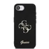 Guess PU Fixed Glitter 4G Metal Logo Apple iPhone 16e hátlap tok, fekete