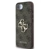 Guess PU 4G Metal Logo Apple iPhone 16e hátlap tok, barna