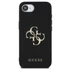Guess PU Grained 4G Metal Logo Apple iPhone 16e hátlap tok, fekete