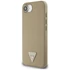 Guess Grained Triangle Apple iPhone 16e MagSafe tok, világosbarna
