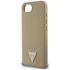 Guess Grained Triangle Apple iPhone 16e MagSafe tok, világosbarna
