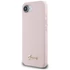 Guess Silicone Script Metal Logo Apple iPhone 16e MagSafe szilikon tok, rózsaszín