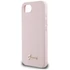 Guess Silicone Script Metal Logo Apple iPhone 16e MagSafe szilikon tok, rózsaszín