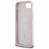 Guess Silicone Script Metal Logo Apple iPhone 16e MagSafe szilikon tok, rózsaszín