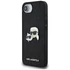 Karl Lagerfeld Fixed Glitter Ikonik Metal Pin Apple iPhone 16e hátlap tok, fekete