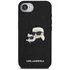 Karl Lagerfeld Fixed Glitter Ikonik Metal Pin Apple iPhone 16e hátlap tok, fekete