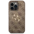 Guess PU 4G Metal Logo Apple iPhone 15 Pro hátlap tok, barna