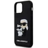 Karl Lagerfeld 3D Rubber Karl and Choupette Apple iPhone 12 / 12 Pro hátlap tok, fekete