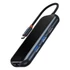 Baseus AcmeJoy 5 az 1-ben hub, USB-C - 2xUSB-A 3.0, USB-A 2.0, USB-C PD, RJ45, sötétszürke
