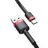 Baseus Cafule USB-USB-C kábel, 3A, 0,5 m, piros-fekete