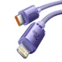 Baseus Crystal Shine USB-C-Lightning kábel, 20W, PD, 1.2m, lila