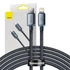 Baseus Crystal Shine USB-C-Lightning kábel, 20W, PD, 2m, fekete