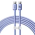 Baseus Crystal Shine USB-C-USB-C kábel, 100W, 1.2m, lila