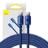 Baseus Crystal Shine USB-C-USB-C kábel, 100W, 2m, kék