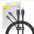 Baseus Crystal USB-C-Lightning kábel, 20W, PD, 1.2m, fekete