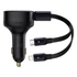 Baseus Enjoyment autós töltő USB-C + Lightning kábellel, 3A, 30W, fekete