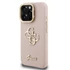 Guess PU Grained 4G Logo Stand Camera Frame iPhone 16 Pro hátlap tok kitámasztóval, rózsaszín