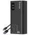 OBAL:ME EnergyPulse powerbank / külső akkumulátor kábellel, digitális kijelzővel, 30000mAh, 22,5W, fekete