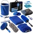 Wooze Car Cleaner Set 14 részes autó tisztító készlet, külső és belső tisztításhoz, táskával, kék