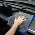 Wooze Car Towel Egyoldalas mikroszálas autó tisztító, szárító törölköző, 60 x 90 cm, 700 g / nm, szürke/kék