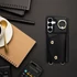 Wonder Samsung Galaxy A36 5G kártyatartós tok gyűrűs kitámasztóval, csuklóra / vállra akasztható pánttal, fekete