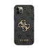 Guess PU 4G Metal Logo Apple iPhone 12/12 Pro hátlap tok, szürke
