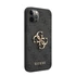 Guess PU 4G Metal Logo Apple iPhone 12/12 Pro hátlap tok, szürke