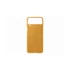 Samsung Galaxy Z Flip3 5G Leather Cover, gyári bőr tok, mustársárga, EF-VF711