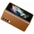 Samsung Galaxy Z Fold3 5G Leather Cover, gyári bőr tok, barna, EF-VF926