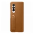 Samsung Galaxy Z Fold3 5G Leather Flip Cover, gyári bőr flip tok, barna, EF-FF926
