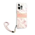 Guess TPU Marble Stripe Apple iPhone 13 Pro Max hátlap tok, rózsaszín