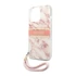 Guess TPU Marble Stripe Apple iPhone 13 Pro Max hátlap tok, rózsaszín