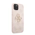 Guess PU 4G Metal Logo Apple iPhone 13 hátlap tok, rózsaszín
