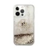 Guess TPU Big 4G Liquid Glitter Gold Apple iPhone 13 Pro Max hátlap tok, átlátszó