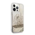 Guess TPU Big 4G Liquid Glitter Gold Apple iPhone 13 Pro Max hátlap tok, átlátszó