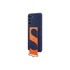Samsung Galaxy S21 FE Silicone Cover with Strap, gyári szilikon tok szíjjal, sötétkék, EF-GG990TN