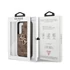 Guess PU 4G Metal Logo Samsung Galaxy S22 hátlap tok, barna