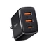 Baseus Compact gyorstöltő adapter 30W USB-C + 2XUSB-A, fekete