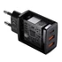 Baseus Compact gyorstöltő adapter 30W USB-C + 2XUSB-A, fekete