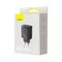 Baseus Compact gyorstöltő adapter 30W USB-C + 2XUSB-A, fekete