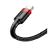 Baseus Cafule USB / USB-C gyorstöltő töltő- és adatkábel, 1m, piros-fekete