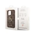 Guess PU 4G Metal Logo Apple iPhone 14 Pro hátlap tok, barna