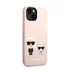 Karl Lagerfeld and Choupette Liquid szilikon hátlap tok Apple iPhone 14 Plus, rózsaszín