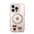 Karl Lagerfeld and Choupette MagSafe hátlap tok Apple iPhone 14 Pro, rózsaszín