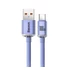 Baseus Crystal Shine USB / USB-C töltő- és adatkábel, 100W, 2m, ibolya